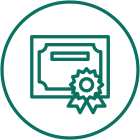 Minimalist certificate icon